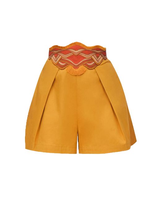 ANDREA IYAMAH Orange Olla Shorts