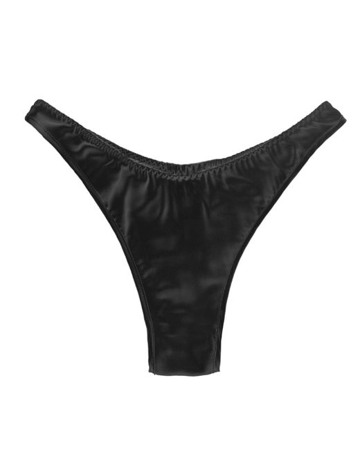 HERTH Black Jude: Gots Organic Silk High-Leg Panties