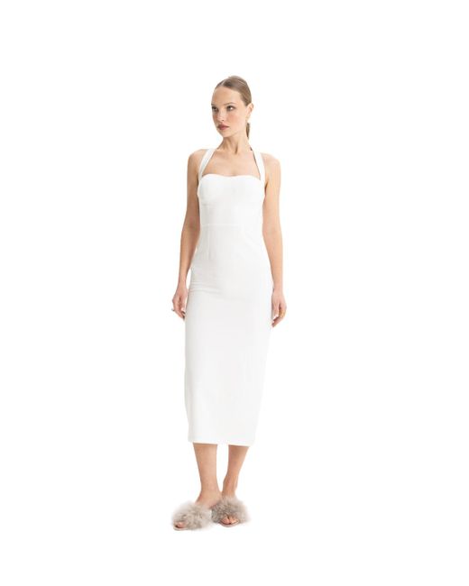 Lora Istanbul White Zoa Bustier Midi Dress