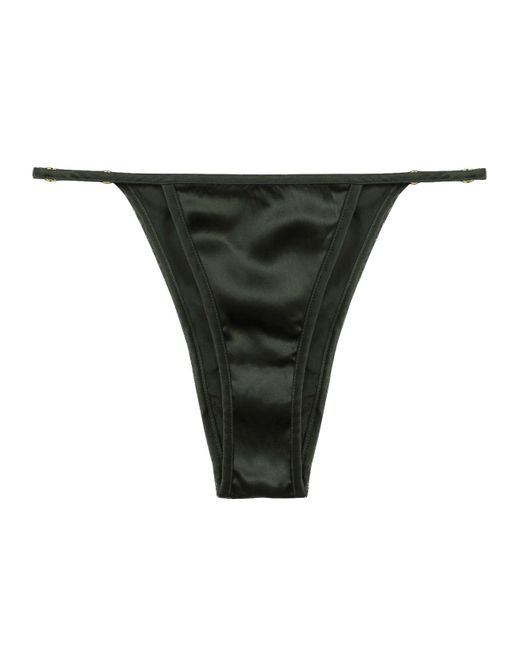 HERTH Black Elle: Gots Organic Silk Mid-Rise Panties