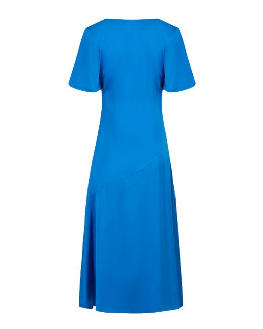 JAAF Blue Gathered Midi Dress