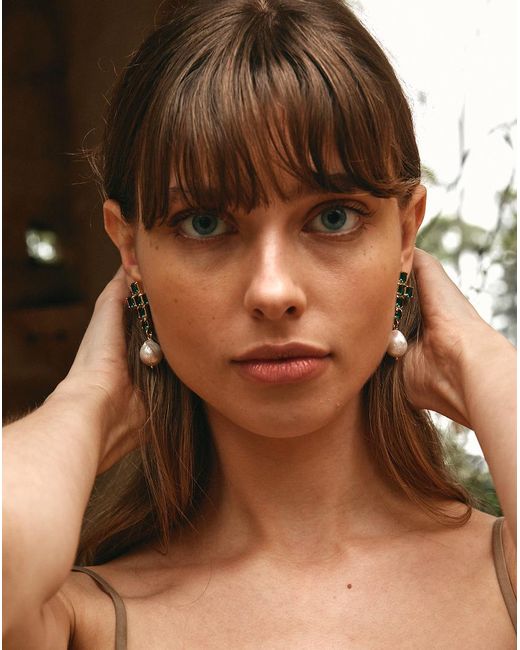 Christie Nicolaides Green Emme Earrings Dark
