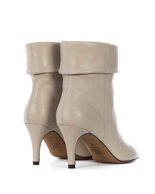 Toral Natural Cream-Colored Ankle Boots