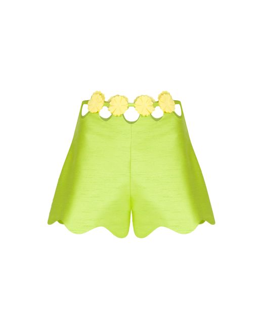 Declara Yellow Zinnia Floral Shorts