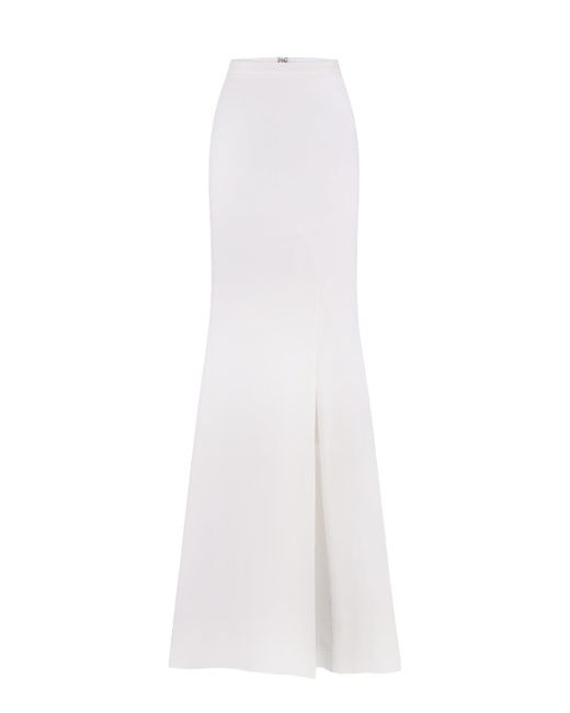 Total White White Maxi Slit Skirt