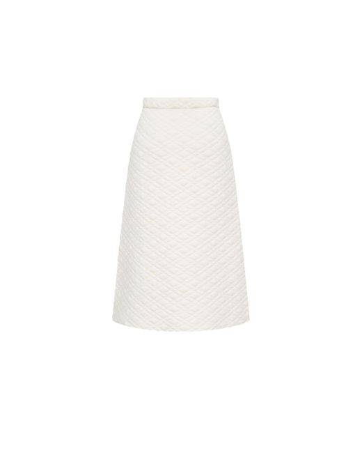 CRUSH Collection White Quilted A-Line Skirt