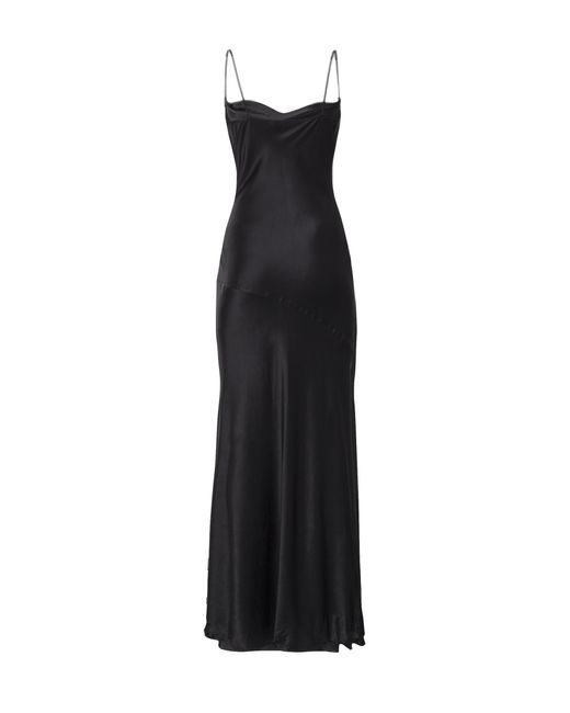 Lita Couture Black Floor-Length Silk Dress