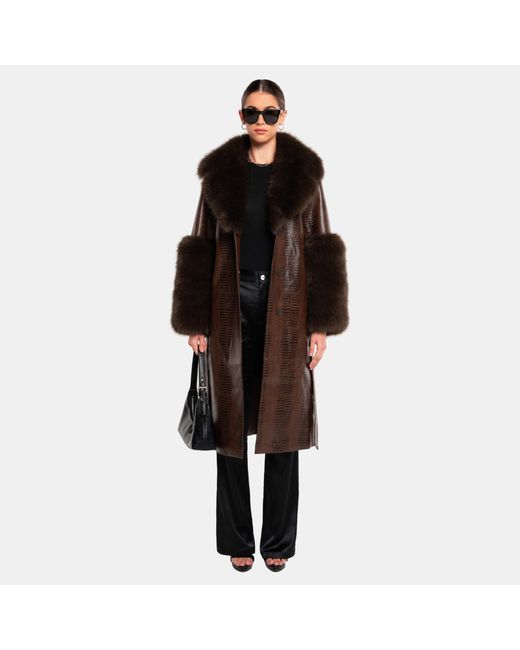 OW Collection Brown Astrid Coat