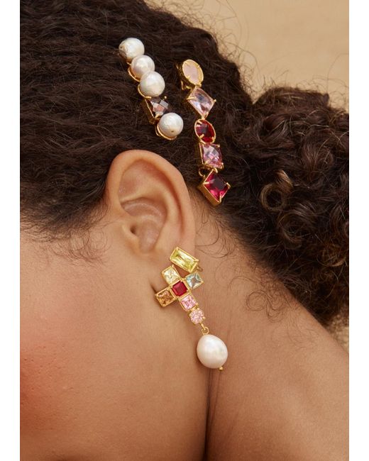 Christie Nicolaides White Emme Earrings Multi