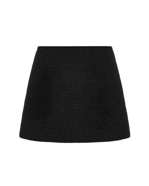 KEBURIA Black Tweed Mini Skirt