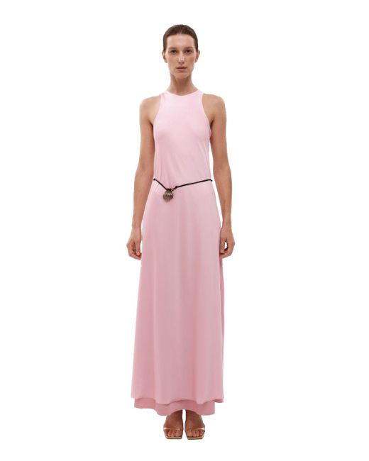 Gasanova Pink Silk Maxi Dress