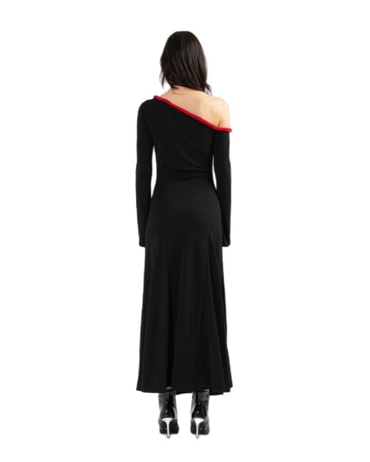 Divalo Black Girteln One Shoulder Dress