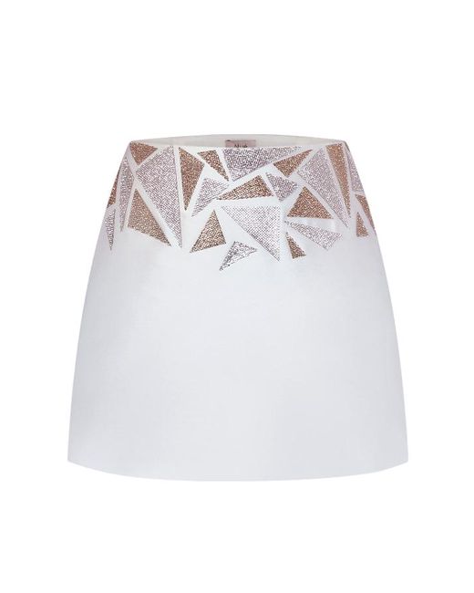 Nue White Mosaic Skirt