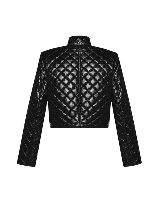 KEBURIA Black Diamond Quilted Biker Jacket