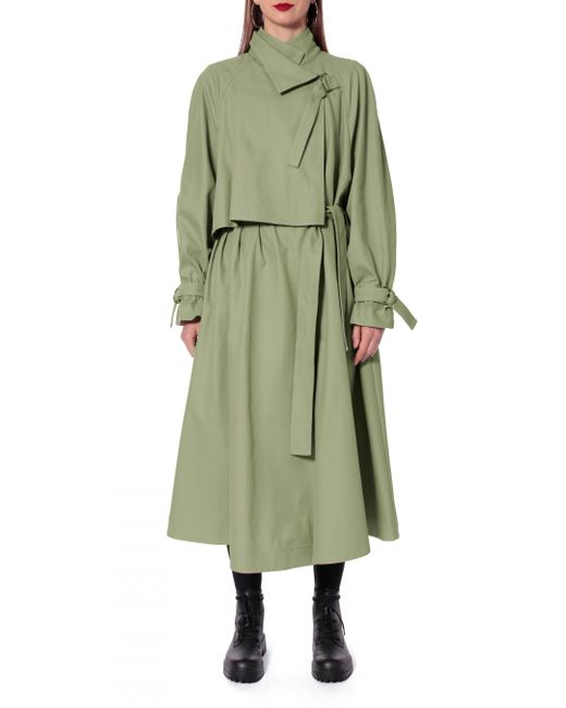 AGGI Green Rosemary Sage Trench Coat