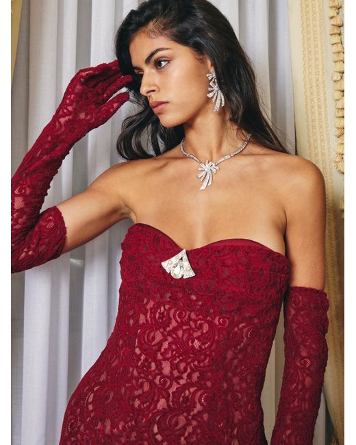 Nana Jacqueline Red Scarlett Velvet Dress (Final Sale)