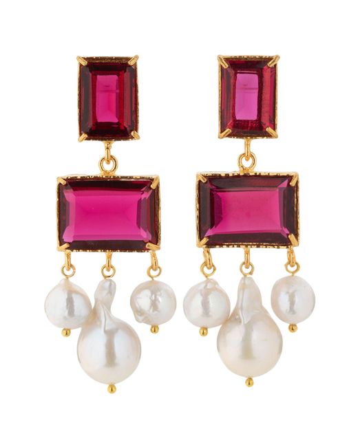 Christie Nicolaides Pink Emma Earrings Hot