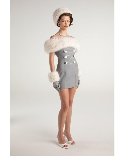 Nana Jacqueline Gray Lina Fur Dress (Final Sale)