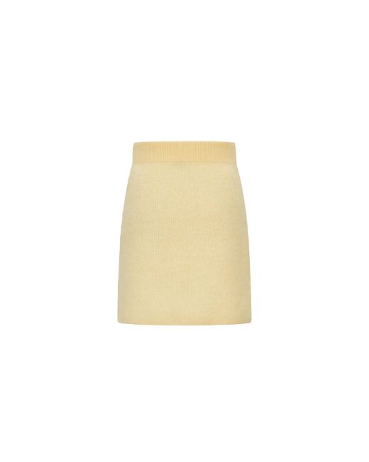 CRUSH Collection Natural Fluffy Cashmere Skirt