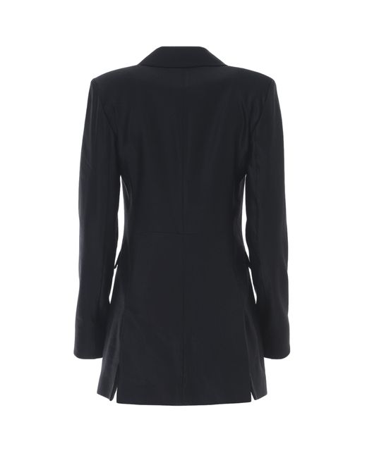 Lita Couture Black Double-Breasted Jacket With Buttons