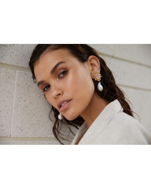 Christie Nicolaides Metallic Amalita Earrings Pale