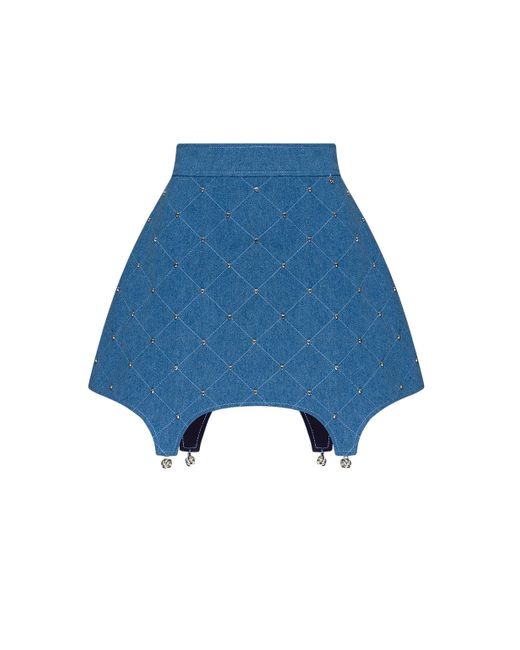 GURANDA Blue Denim Mini Skirt