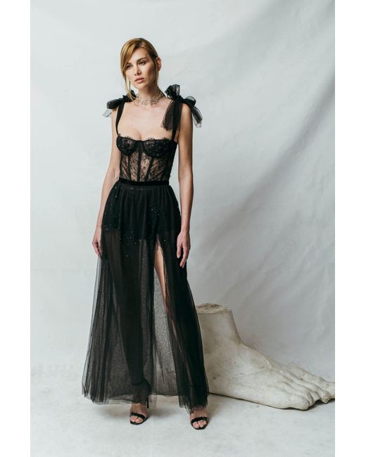Aureliana Black Odette Gown Swan Elegance