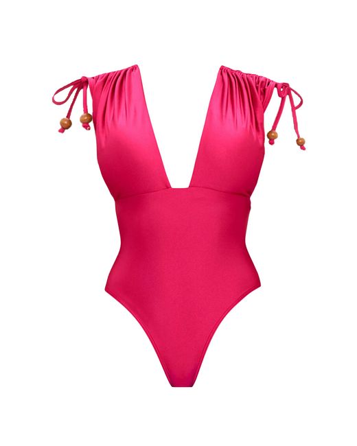ANDREA IYAMAH Pink Roba One Piece Swimsuit