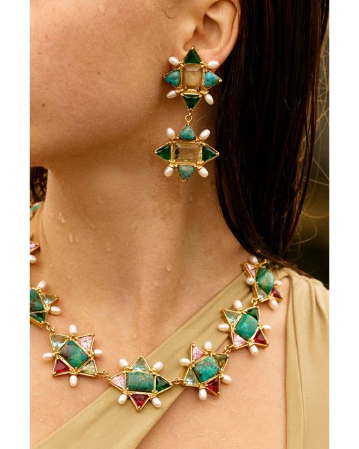 Christie Nicolaides Green Ariadne Earrings
