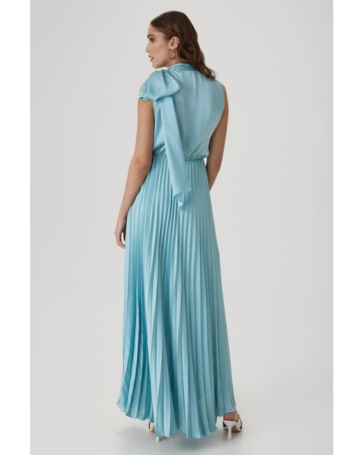 Lita Couture Blue Pleated Dress