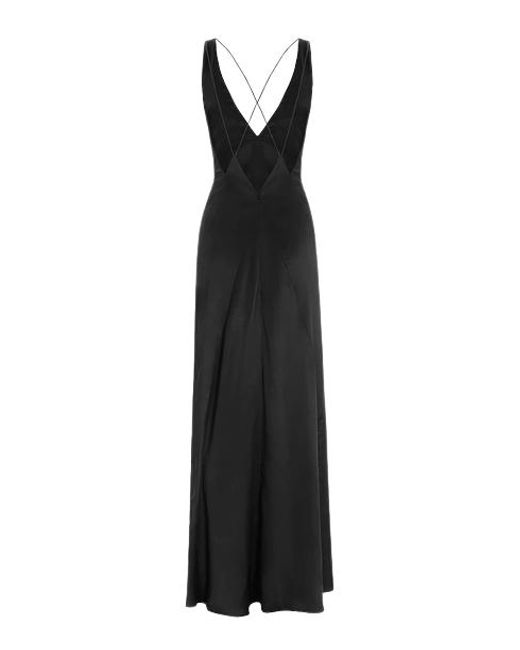 A.M.G Black Maxi Silk Dress