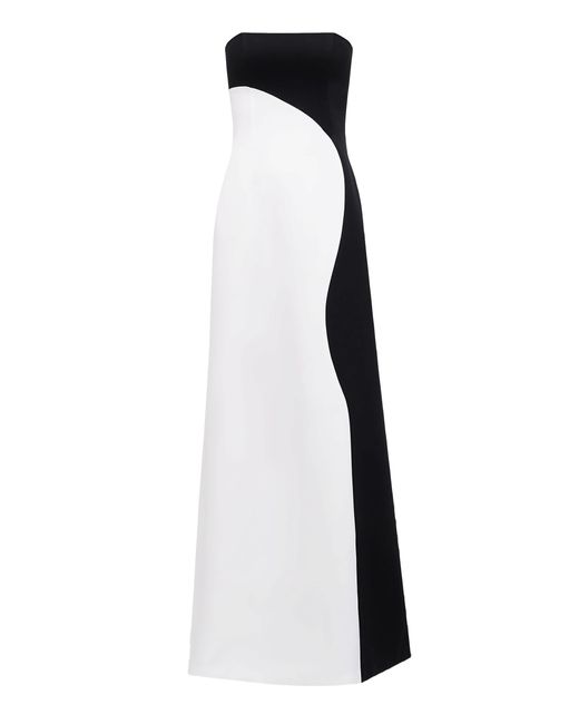 NDS the label White Strapless Two-Toned Maxi Dress