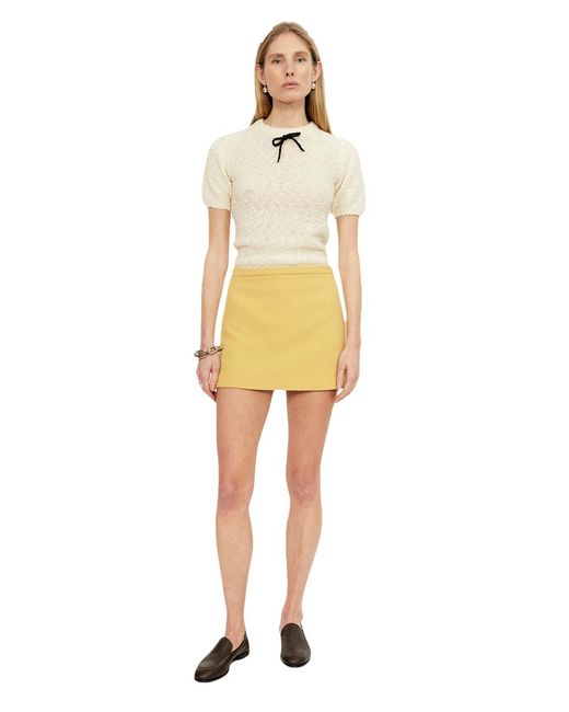 Musier Paris Yellow Vania Mini Skirt