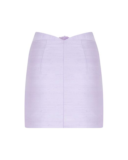 Declara Purple Dahlia Floral Skirt