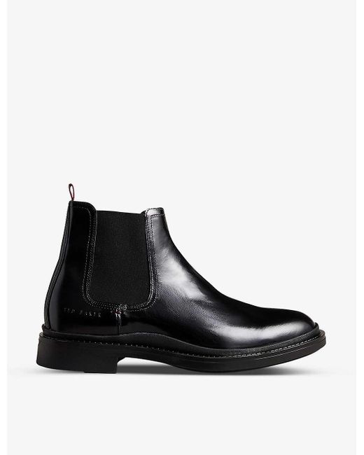 Ted Baker Adkin Leather Chelsea Boots in Black for Men | Lyst