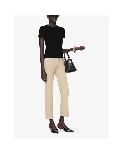 Joseph Black Livia Short-Sleeved Cotton-Jersey T-Shirt