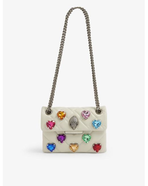 Kurt Geiger Kensington Mini Heartgem Leather Shoulder Bag Lyst