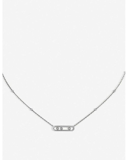 Messika White Baby Move 18ct -gold And Diamond Necklace