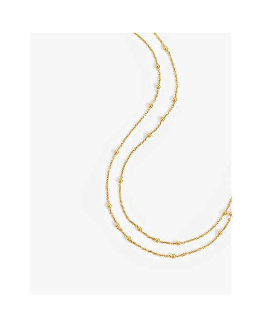 Missoma Metallic Double Chain 18ct Yellow -plated Vermeil 925 Sterling-silver Necklace
