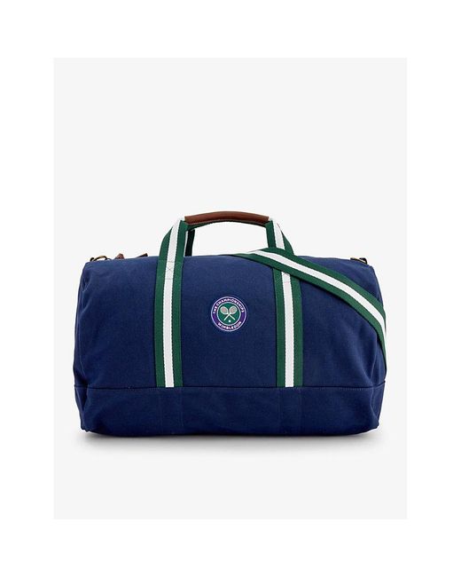 Polo Ralph Lauren Blue X Wimbledon Tennis-badge Cotton-canvas Duffle Bag for men