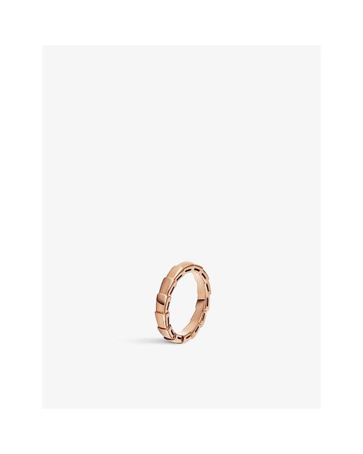 BVLGARI White Serpenti Viper 18Ct Rose- Wedding Band