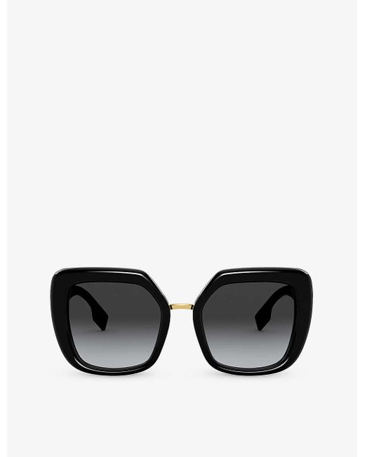 Burberry Black Be4315 Square-frame Acetate Sunglasses
