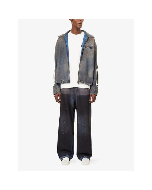 Amiri Gray Faded Carpenter Straight-Leg Denim Jeans for men
