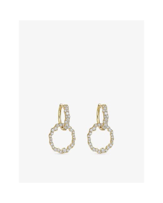 Astley Clarke White Asteri 14Ct- And 1.092Ct Lab-Grown Diamond Hoop Earrings