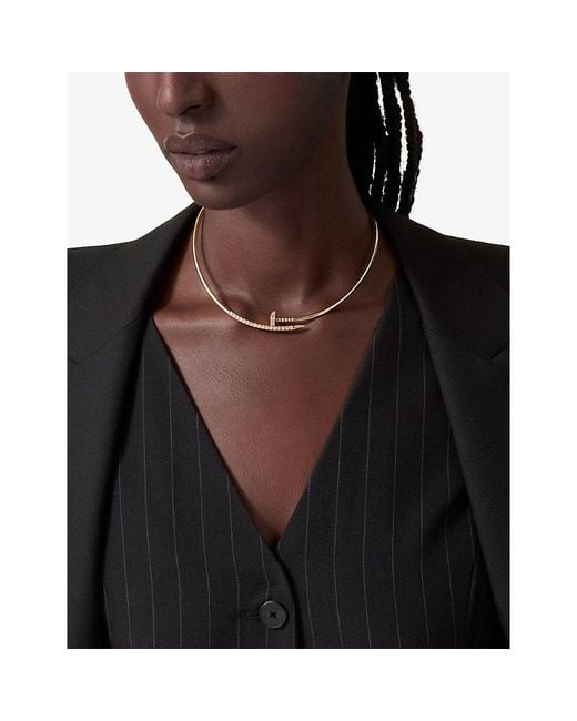 Cartier Metallic Juste Un Clou 18Ct- And 0.74Ct Diamond Necklace