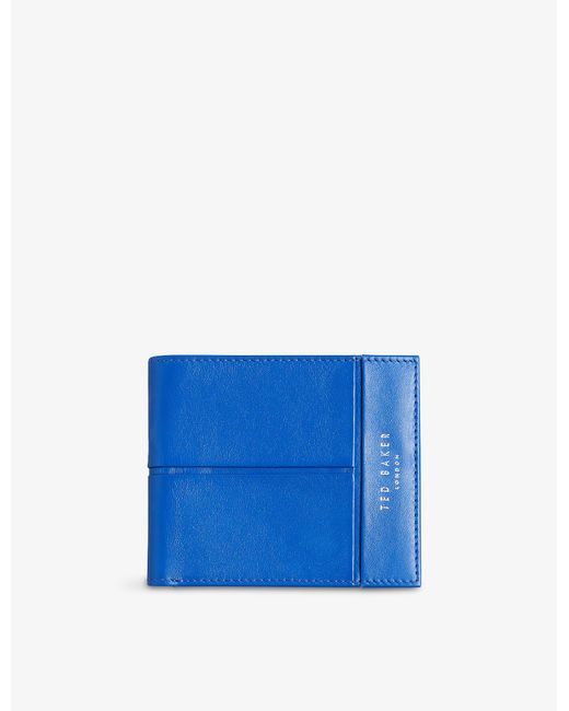 Ted Baker Samul Leather Bifold Wallet in Blue for Men | Lyst UK