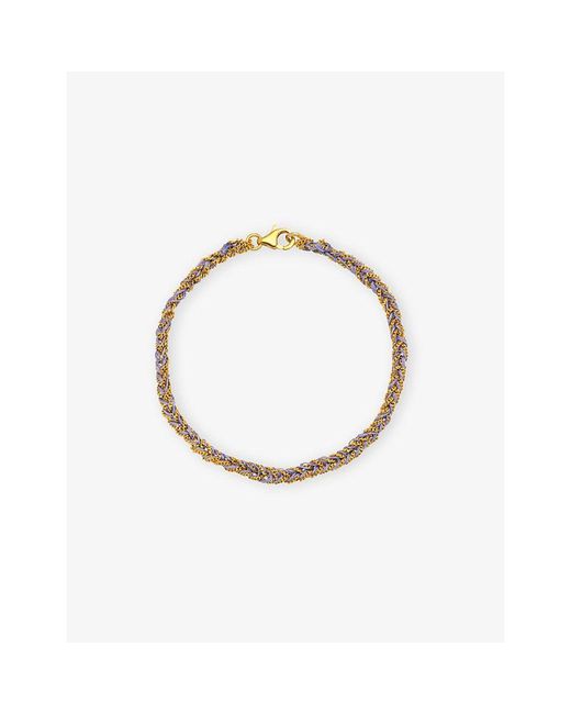 La Maison Du Couturier Metallic Assya Panama 18Ct-Plated Sterling- And Silk Friendship Bracelet