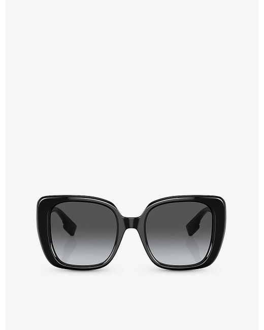 Burberry Black Be4371 Helena Square-frame Acetate Sunglasses