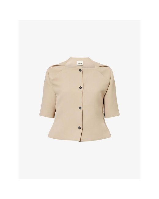 Khaite Natural Franc Flared Woven Jacket