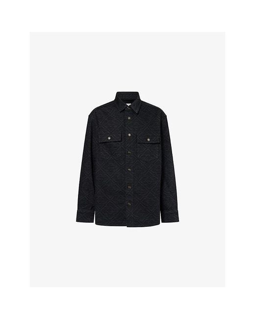 Casablanca Black Laser Long-Sleeve Denim Shirt for men